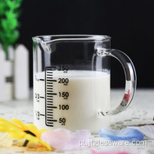 Copo de leite de vidro de medição reutilizável